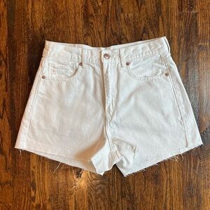 American eagle white jean shorts